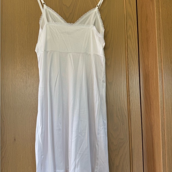Vintage Sears White Chemise Slip Intimates Sleepwear Dress / size 38 / large Xlg - Picture 8 of 11